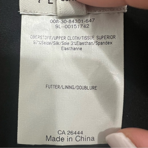 Feraud Women’s Size 16 Black 97% Silk Top Layering Office Capsule Normcore - Picture 5 of 6